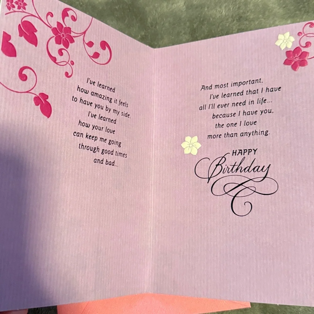 🌻 Bundle of 2 Hallmark Happy Birthday To My Wife Cards